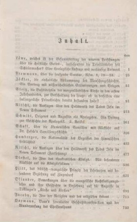 I-III Inhaltsverzeichnis