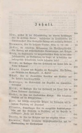 I-III Inhaltsverzeichnis