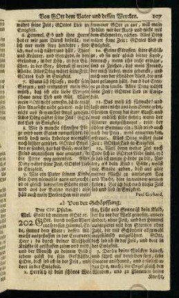 107-110, a) Von der Schöpfung