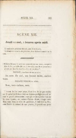 Scene XII. Jeudi 12 mai, 3 heures apres midi