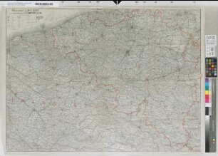 Kriegskarte von Belgien und angrenzendem Frankreich. Verlag Ludwig Ravenstein, Frankfurt a. M.