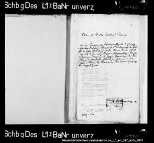 Kommission des hessischen Rates Wilhelm Burkhard Sixtinus bei der Einnahme der hessischen Lehnsämter Rodenberg, Hagenburg und Arensburg