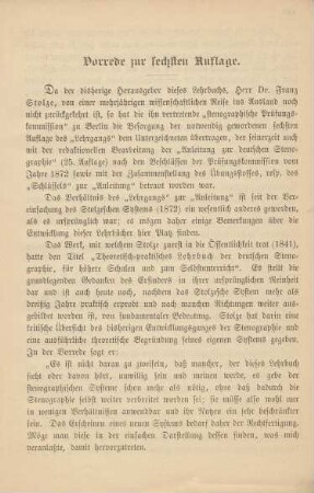 Vorrede zur sechsten Auflage