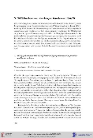 1. The gap between the disciplines: Bridging therapeutic practice and basic science