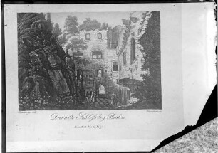 Baden-Baden Altes Schloss - Schloss Hohenbaden Lithographie Das alte Schloß bey von Baden von C. Jügel