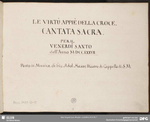 Le Virtù appiè della croce - Mus.2477-D-12 : KamH 5