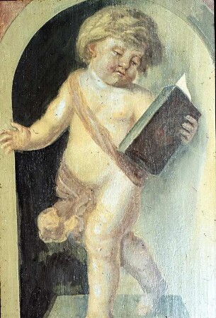 Wandfeld: Putto als Dialectica