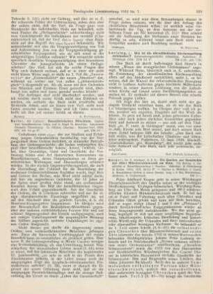 159-160 [Rezension] Butler, Cuthbert, Benediktinisches Mönchtum