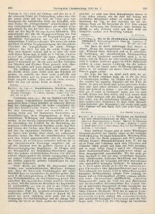 159-160 [Rezension] Butler, Cuthbert, Benediktinisches Mönchtum