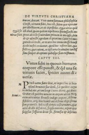 Caput IIII. Virtus fidei in quovis humano corpore esse potest ...