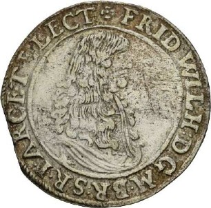 Dritteltaler des Kurfürsten Friedrich Wilhelm von Brandenburg, 1667