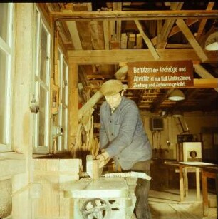 Holzfacharbeiter, Werkstatt