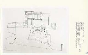 Theater, Berlin-Tiergarten (Diplomarbeit bei Willy Kreuer): Garderoben, Grundriss Eingangsgeschoss 1:200