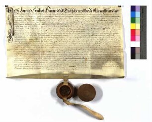 Schuldbrief des Lorenz Seubott, Tischler zu Mergentheim, und seiner Frau Anna