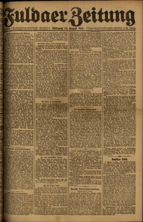 Ausgabe vom Mittwoch, den 20. August 1919.