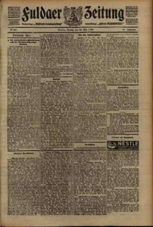 Zweite Ausgabe vom Freitag, den 28. Mai 1909.