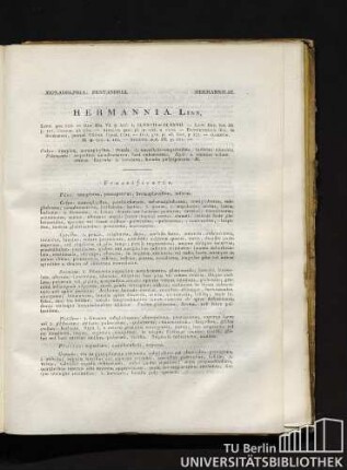 HERMANNIA. Linn. [lat.]