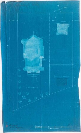 Kirche und Pfarrhaus, Miechowitz: Lageplan 1:400