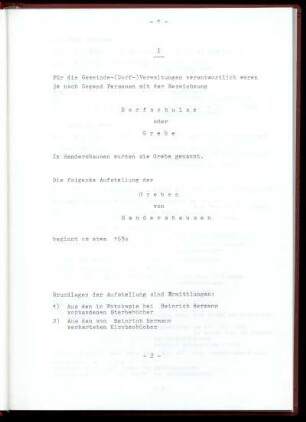 Die Greben in Sandershausen von 1630 bis 1836