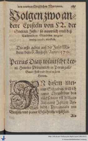 Volgen zwo andere Episteln.