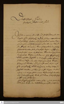 Brief von Johann Daniel Herrnschmidt an Henriette Dorothea v. Nassau-Idstein.
