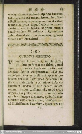 (28.) Quirinus Gesnero