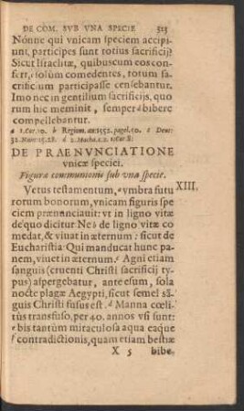 De Praenunciatione unicae speciei.