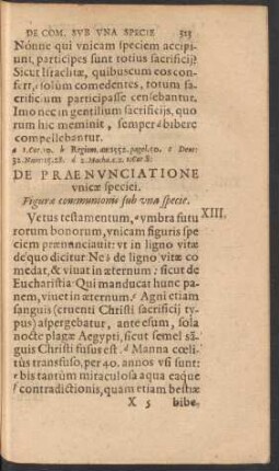 De Praenunciatione unicae speciei.
