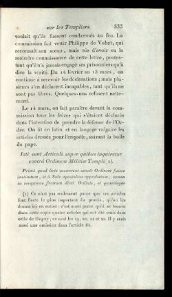 Isti sunt articuli super quibus inquiretur contrà Ordinem Militiæ Templi (1).