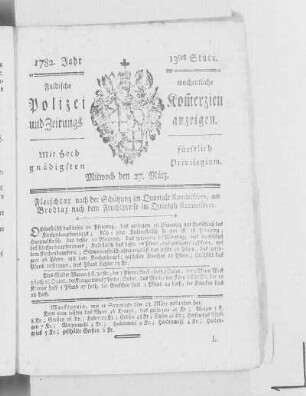 13tes Stück., Ausgabe vom 27. März 1782