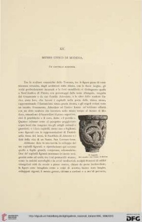 3.1895/96: Museo civico di Modena : un capitello romanico