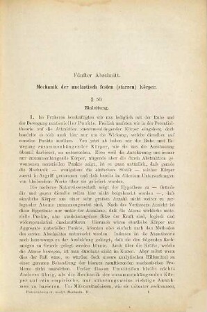 Lehrbuch der analytischen Mechanik, 2. Mechanik der zusammenhängenden Körper