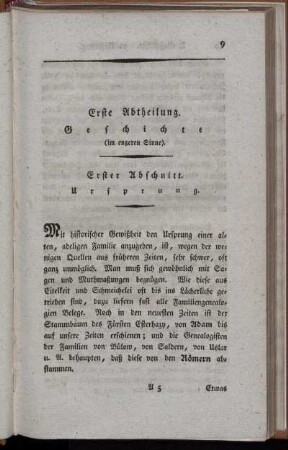 Erste Abtheilung. Geschichte