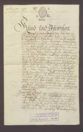 Hans Georg Hetzel zu Sand verkauft der Kirchenschaffnei Bischofsheim benannte Güter zu Sand um 25 fl.