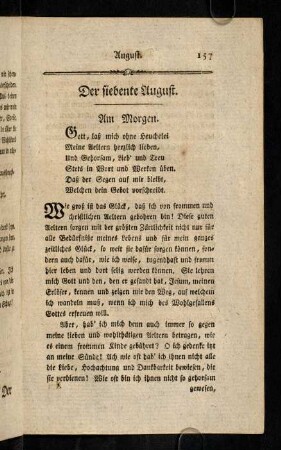 157-168, Der siebente-neunte August.