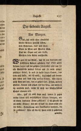 157-168, Der siebente-neunte August.