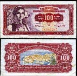 Jugoslawien, 100 Dinara