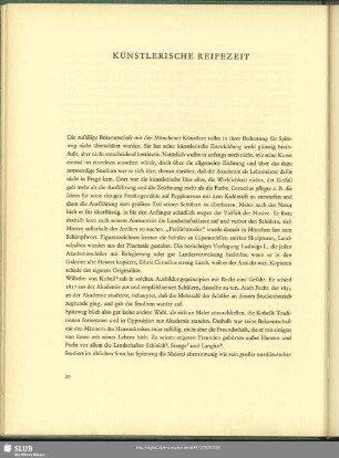 Künstlerische Reifezeit
