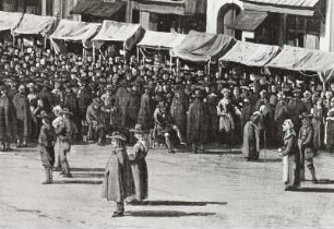 Der Altmarkt von Dresden von der Seestraße aus