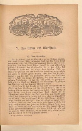 V. Aus Natur und Werkstatt