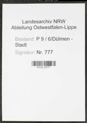 Sterberegister Standesamt Dülmen-Stadt