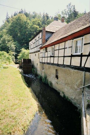 Clodramühle, Mühlgraben und Mühlenrad