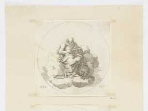 Heiliger Hieronymus, Blatt 7 aus: Annibale Carracci, "Vita di San Diego, Dipinta nella Cappella di Saint Giacomo de Spagnuoli in Roma", Rom 1646