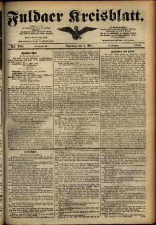Ausgabe vom Dienstag, den 04. Mai 1909.