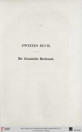 Zweites Buch: Die klassische Baukunst