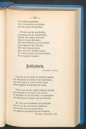 Dedicatoria : (Del poema "Lázaro")