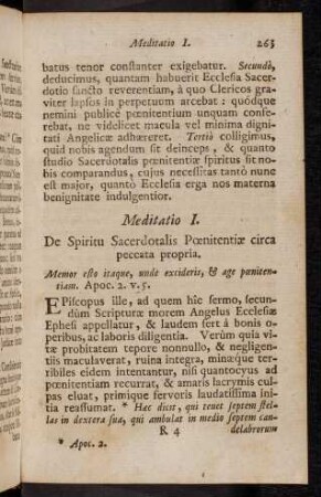 263-267, Meditatio I