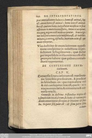 De Conversione Enunciationum. Cap. V.
