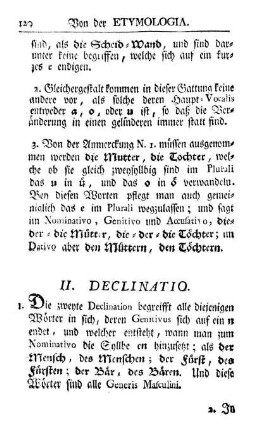 II. Declinatio.