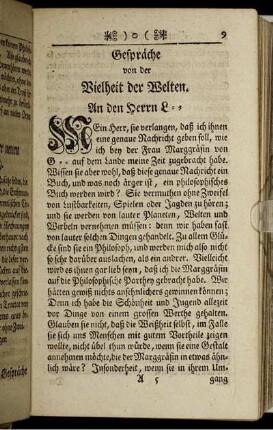 Gespräche von der Vielheit der Welten.